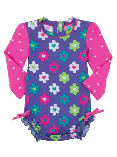 Flower Hearts Baby Rash Gaurd